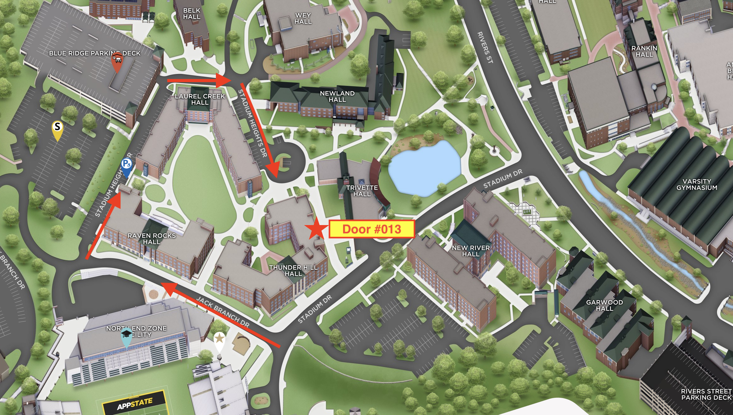 Youth Academy Drop off map